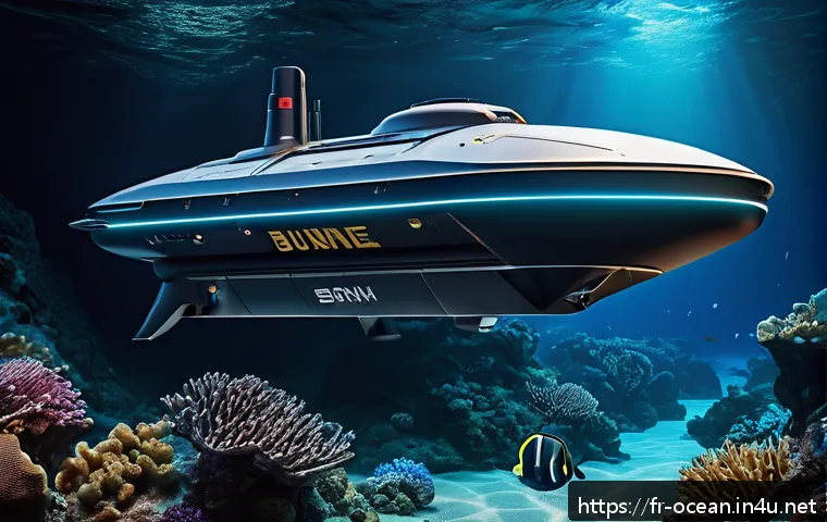 심해 탐사 드론 - A cutting-edge underwater drone navigating a narrow, rocky submarine canyon with advanced obstacle a...